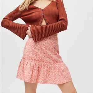 Billabong X The Salty Blonde Upside Ditzy Floral Ruffle Mini Skirt Medium